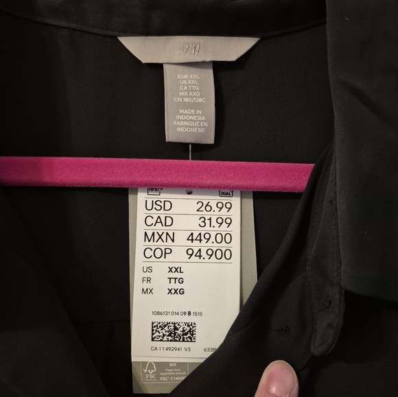 H&M Black Button-Up Blouse - Picture 2 of 4